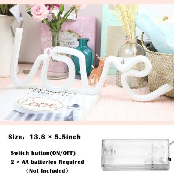 UO Neon Pink Love Sign Led Room Decoration Light - Picture 5 of 6